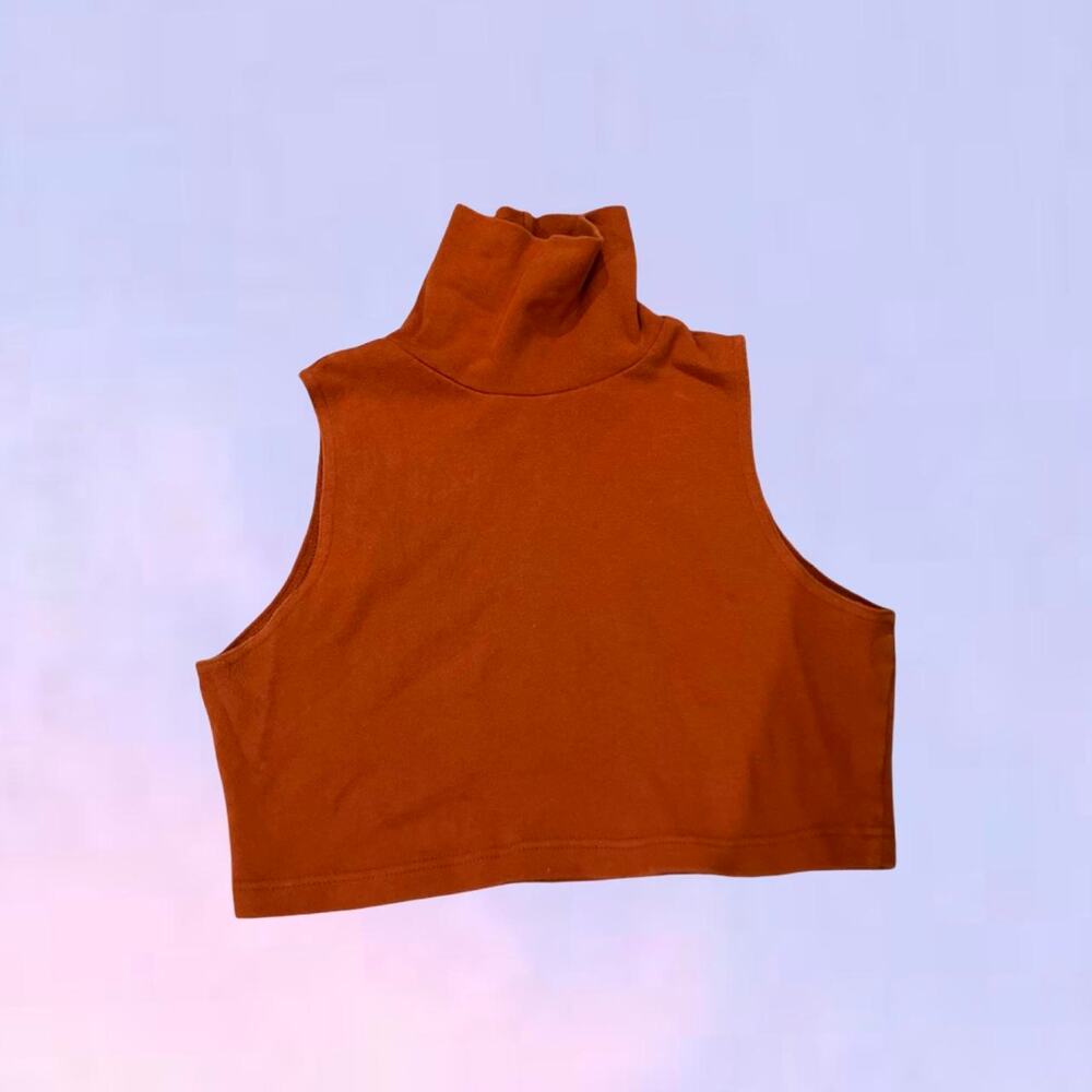 Vintage 90s y2k betty blue turtleneck burnt orange